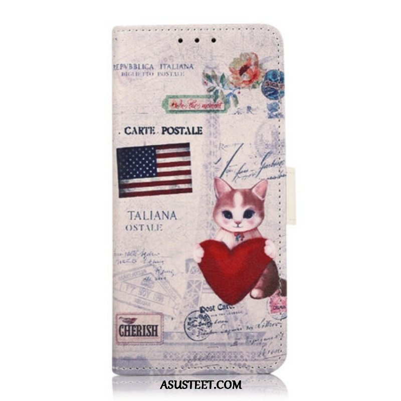 Kotelot Samsung Galaxy S21 FE Traveller Cat