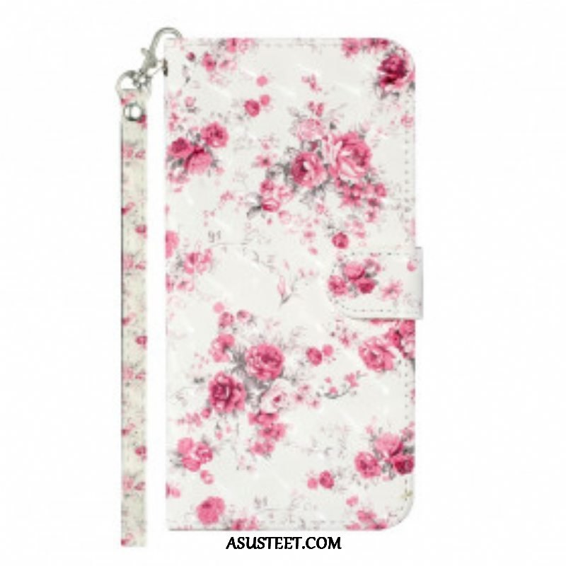 Kotelot Samsung Galaxy S21 Ultra 5G Suojaketju Kuori Strap Light Spot Flowers