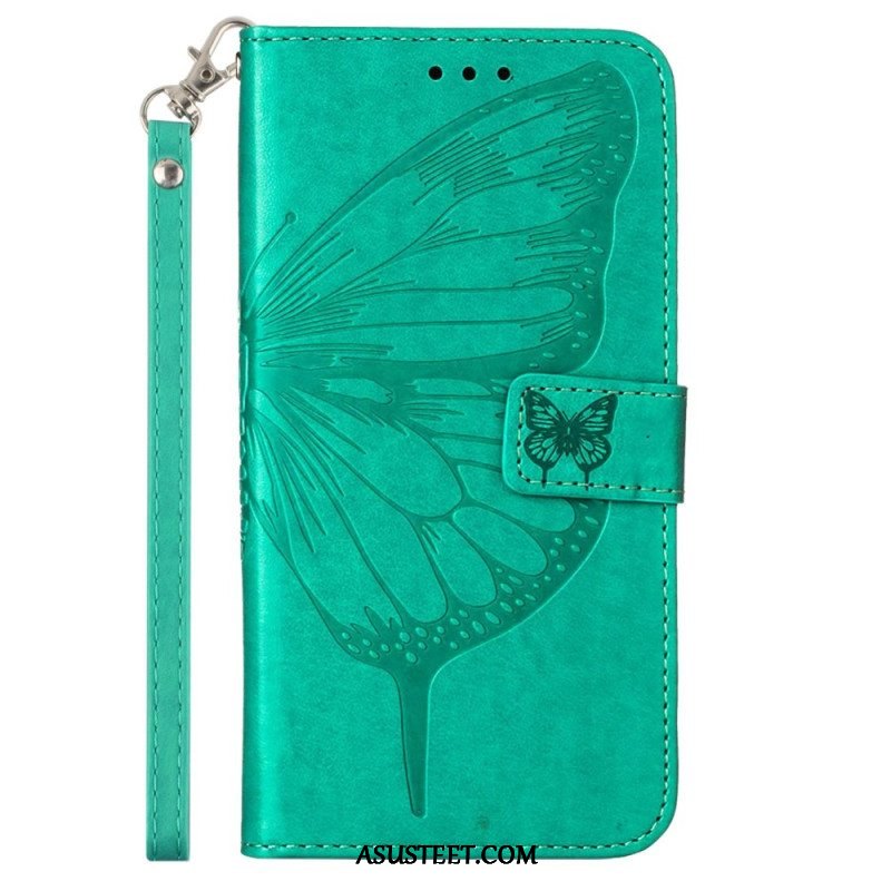 Kotelot Xiaomi 13 Lite Butterfly Design Kaulanauhalla