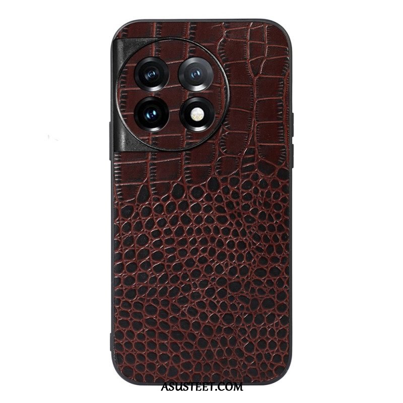 Kuori OnePlus 11 5G Aito Crocodile Texture -nahka