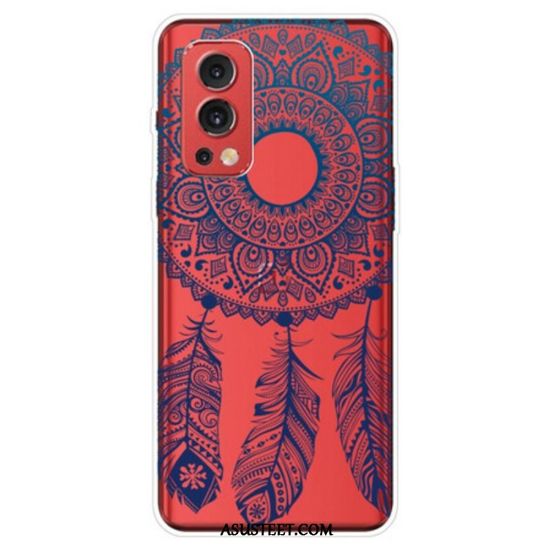 Kuori OnePlus Nord 2 5G Läpinäkyvät Dream Catcher Siniset Höyhenet