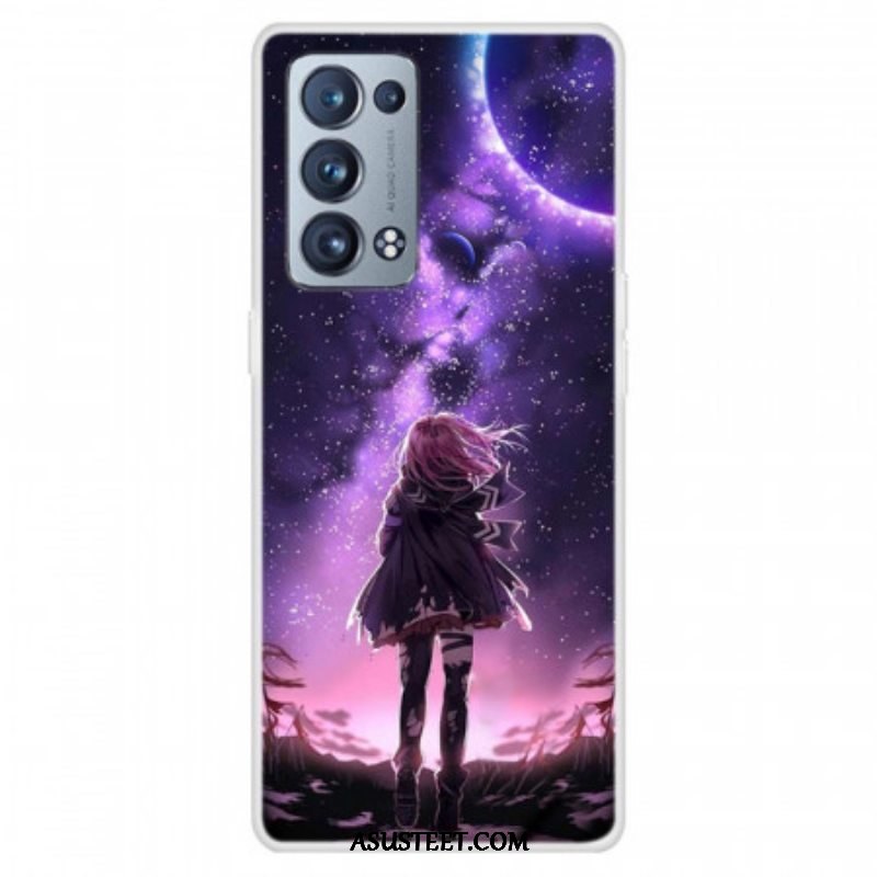 Kuori Oppo Reno 6 Pro 5G Violetti Kuu