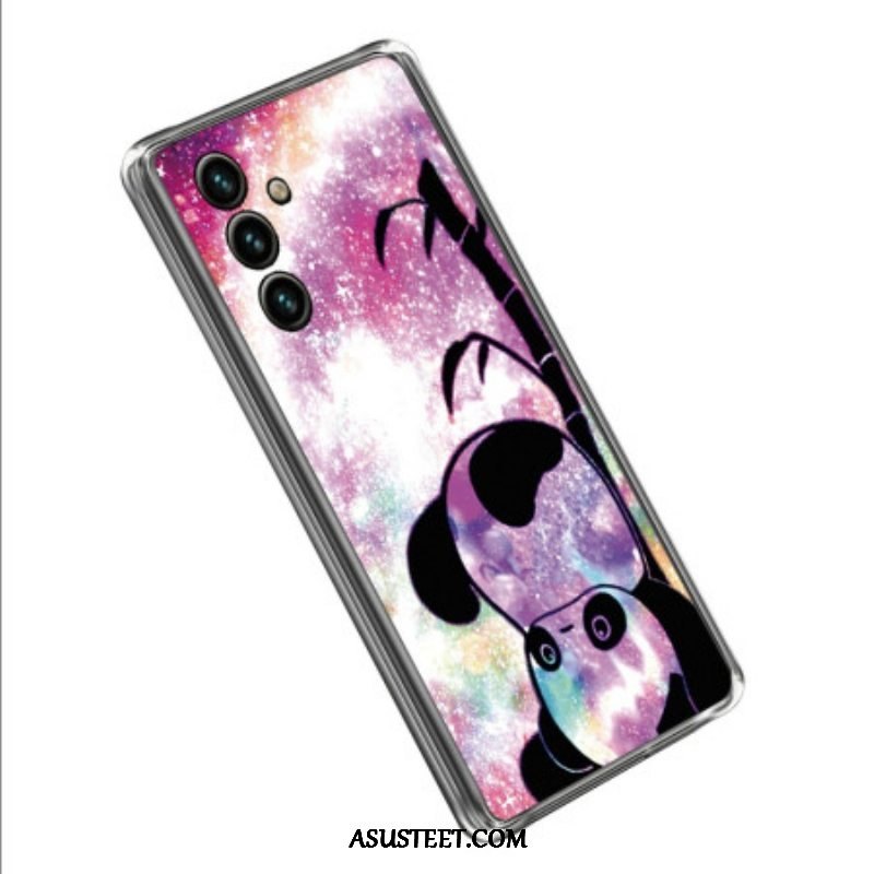 Kuori Samsung Galaxy A14 / A14 5G Silikoni Panda Ylösalaisin