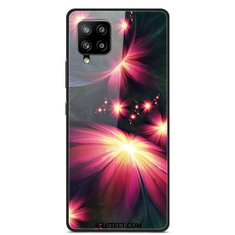 Kuori Samsung Galaxy A42 5G Fancy Flowers Karkaistu Lasi