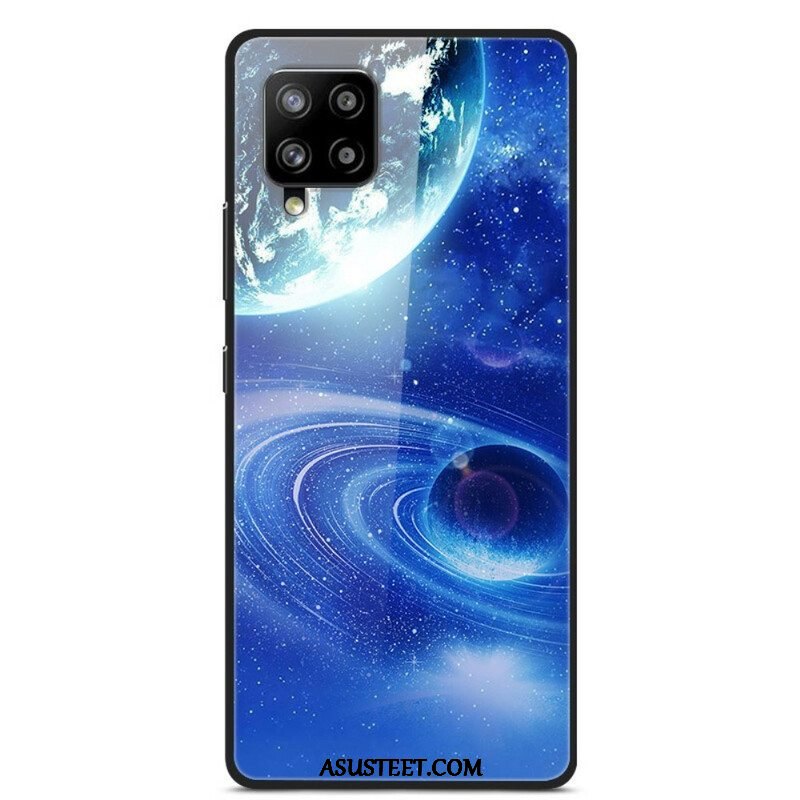 Kuori Samsung Galaxy A42 5G Lasi- Ja Silikoniplaneetat