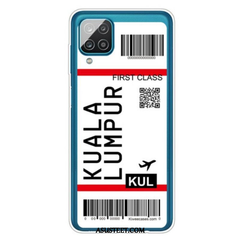 Kuori Samsung Galaxy M12 / A12 Boarding Pass Kuala Lumpuriin