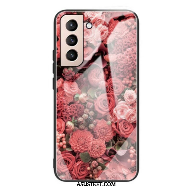 Kuori Samsung Galaxy S21 FE Rose Flowers Karkaistu Lasi