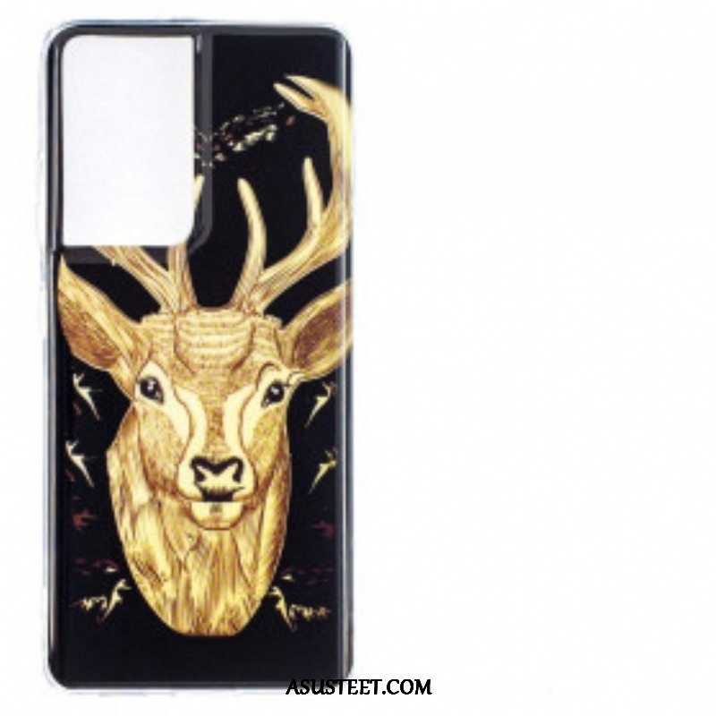 Kuori Samsung Galaxy S21 Ultra 5G Fluoresoiva Majestic Deer