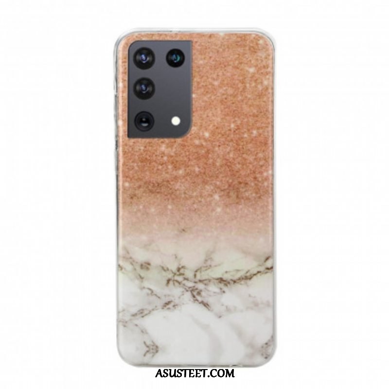 Kuori Samsung Galaxy S21 Ultra 5G Gradientti Glitter Marble