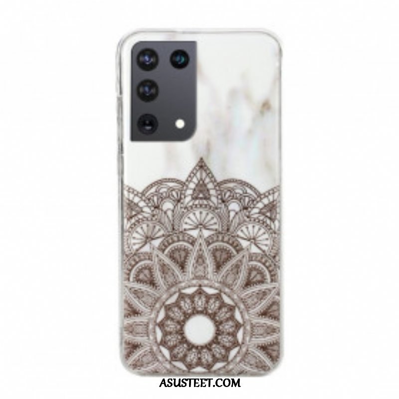 Kuori Samsung Galaxy S21 Ultra 5G Marmoroitu Mandala