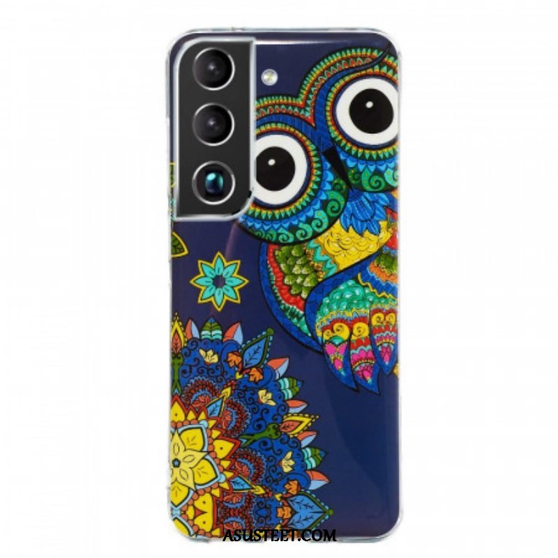 Kuori Samsung Galaxy S22 Plus 5G Fluoresoiva Pöllön Mandala