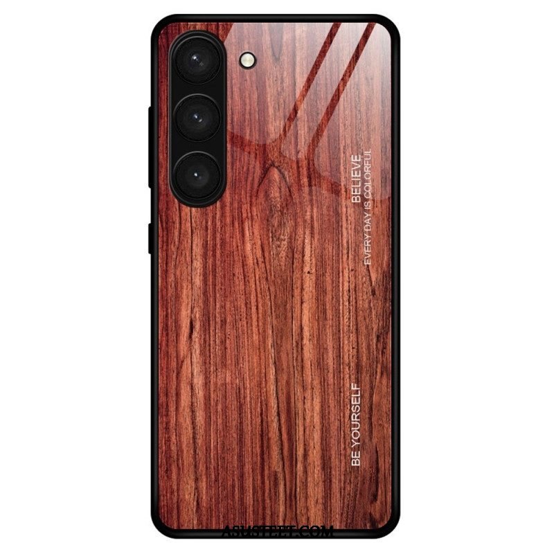 Kuori Samsung Galaxy S23 Plus 5G Wood Design Karkaistu Lasi