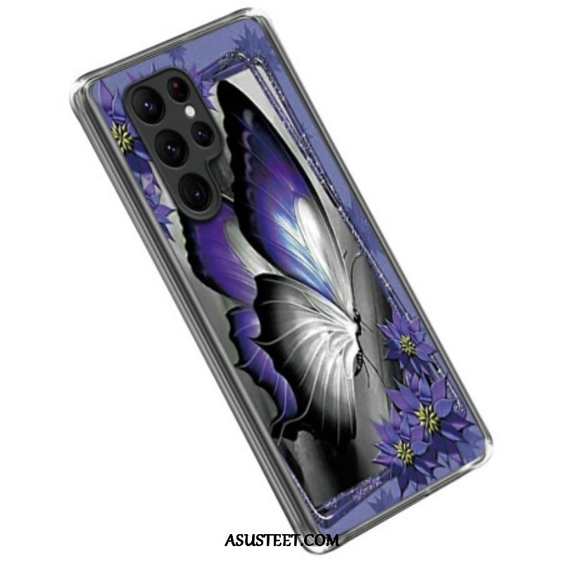 Kuori Samsung Galaxy S23 Ultra 5G Violetti Perhonen