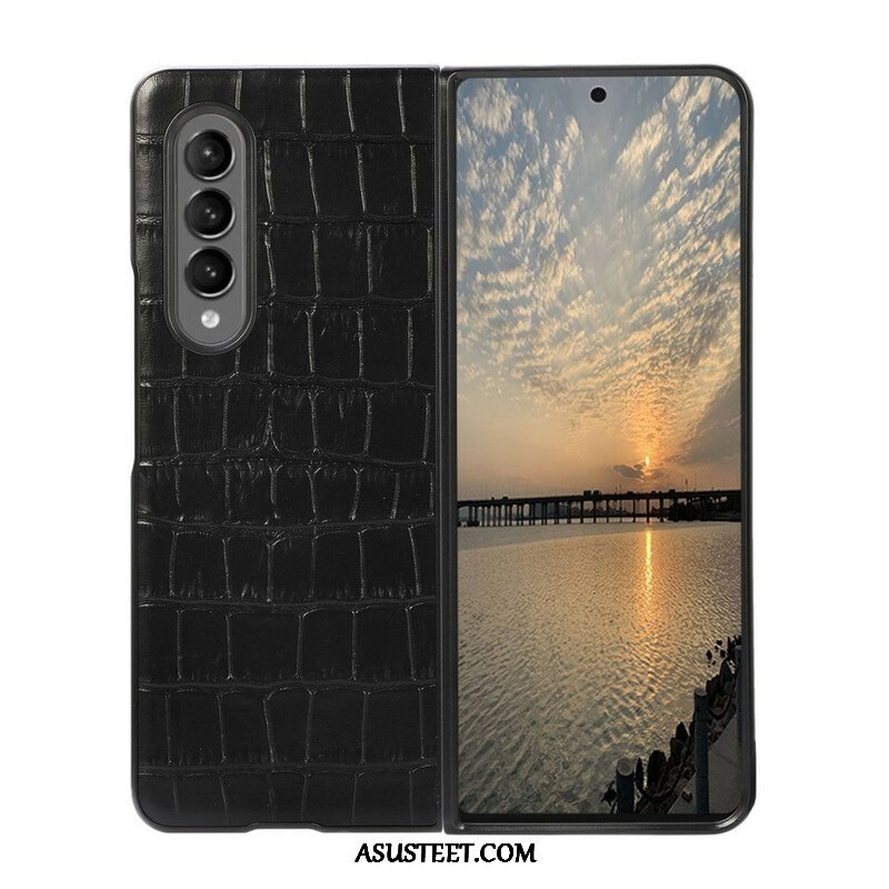 Kuori Samsung Galaxy Z Fold 3 5G Aitoa Krokotiilin Nahkaa