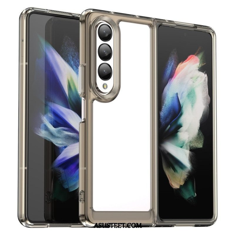 Kuori Samsung Galaxy Z Fold 4 Läpinäkyvät Värilliset Reunat