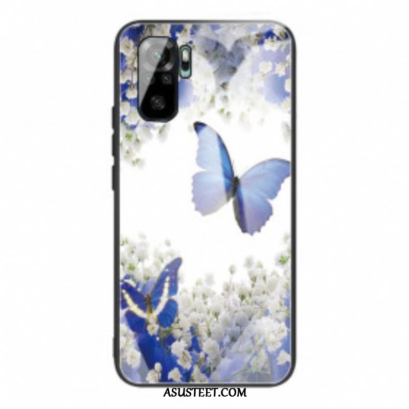 Kuori Xiaomi Redmi Note 10 / 10S Butterflies Design Karkaistu Lasi