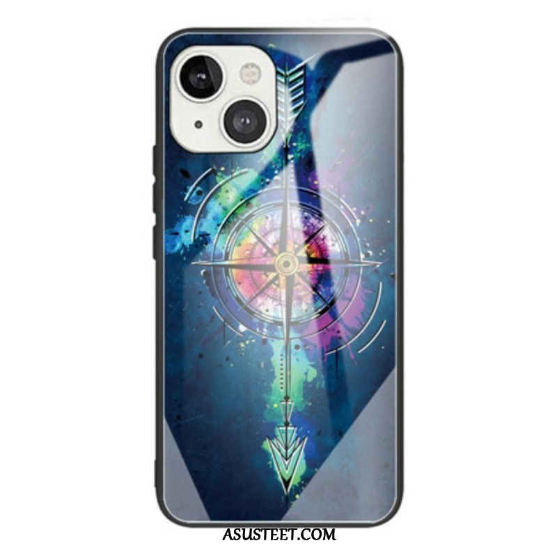 Kuori iPhone 13 Mini Wind Rose Karkaistu Lasi