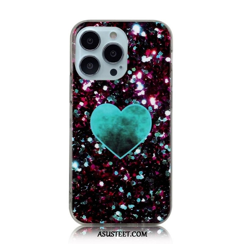 Kuori iPhone 13 Pro Glitter Marble