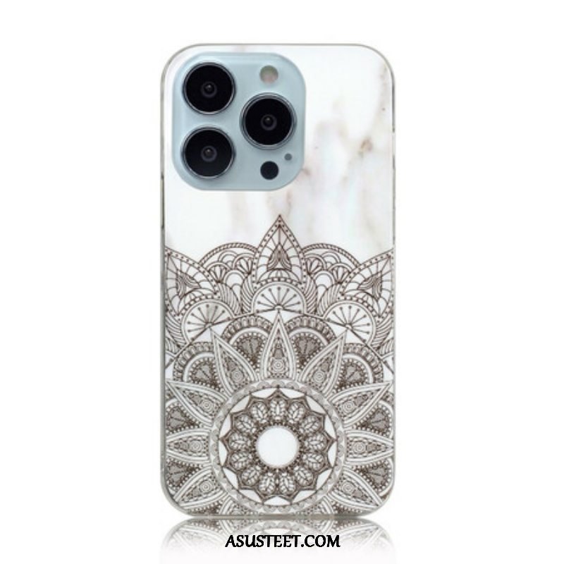 Kuori iPhone 13 Pro Max Marmoroitu Mandala