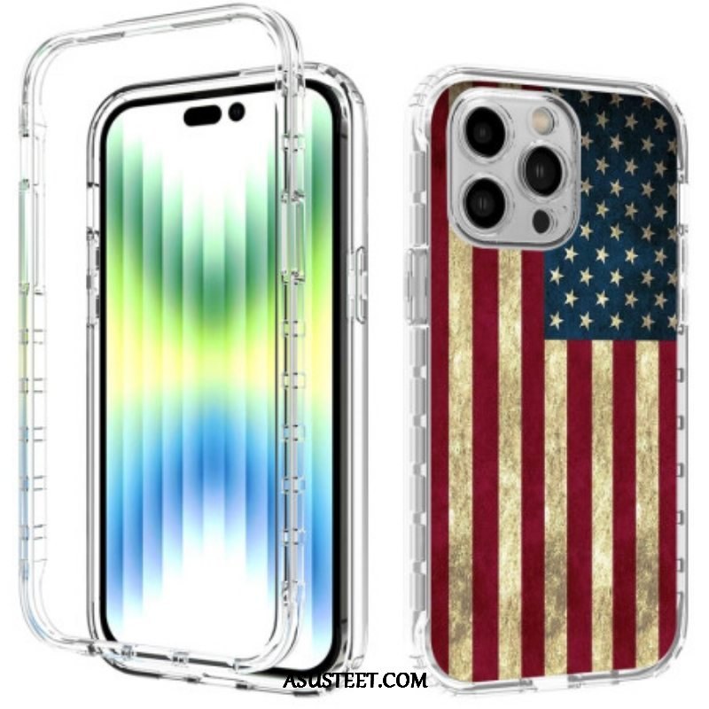 Kuori iPhone 14 Pro Max Tehostettu Amerikan Lippu