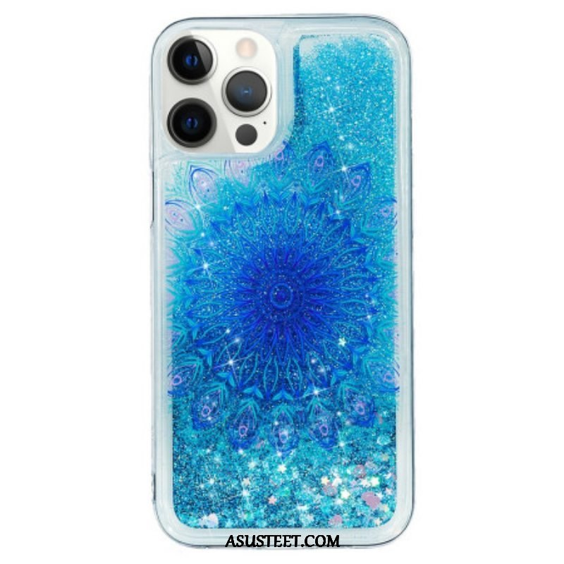 Kuori iPhone 15 Pro Mandala Glitter