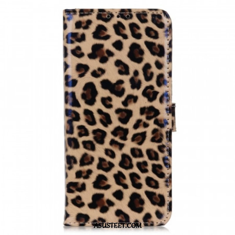 Nahkakotelo Samsung Galaxy M23 5G Leopardin Ihovaikutus