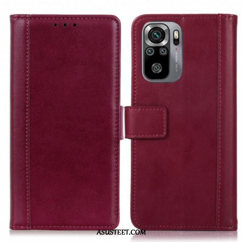 Nahkakotelo Xiaomi Redmi Note 10 / 10S Split Leather -tyyli