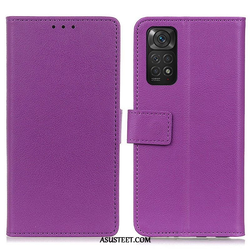 Nahkakotelo Xiaomi Redmi Note 11 / 11S Premium Lychee Faux Leather