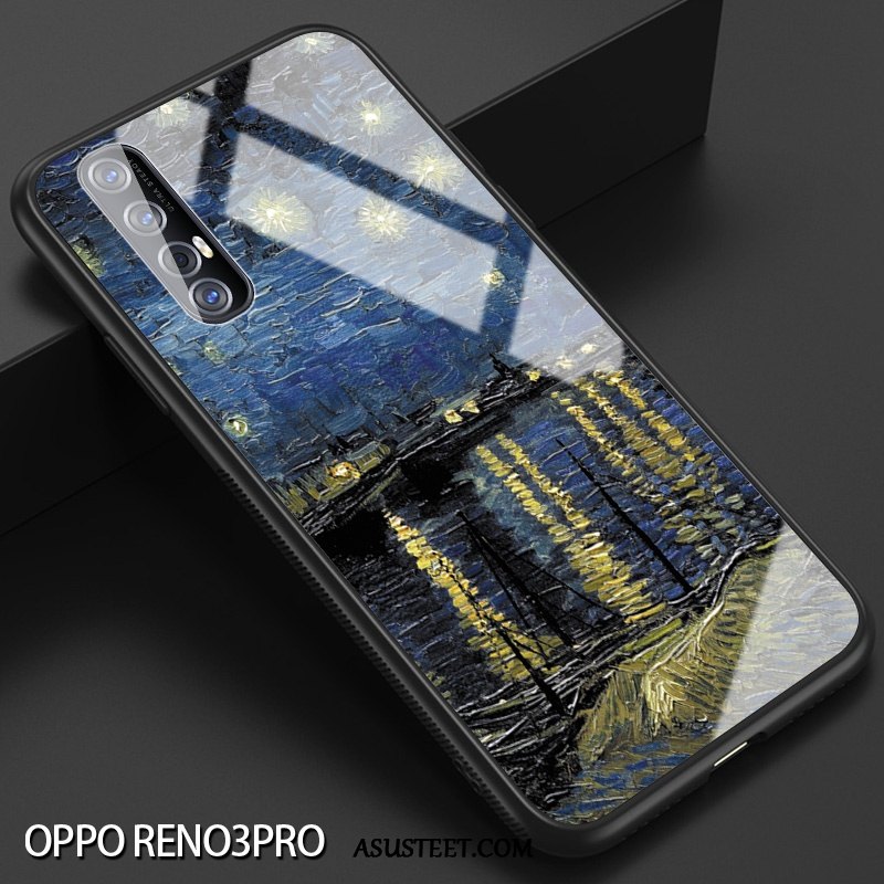 Oppo Reno 3 Pro Kuori Kuoret Luova Sininen Murtumaton Trendi Suojaus