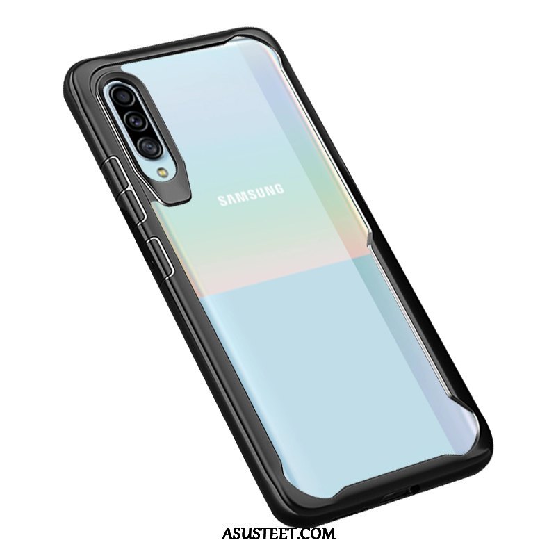 Samsung Galaxy A50s Kuoret Murtumaton Puhelimen Läpinäkyvä Musta Ylellisyys