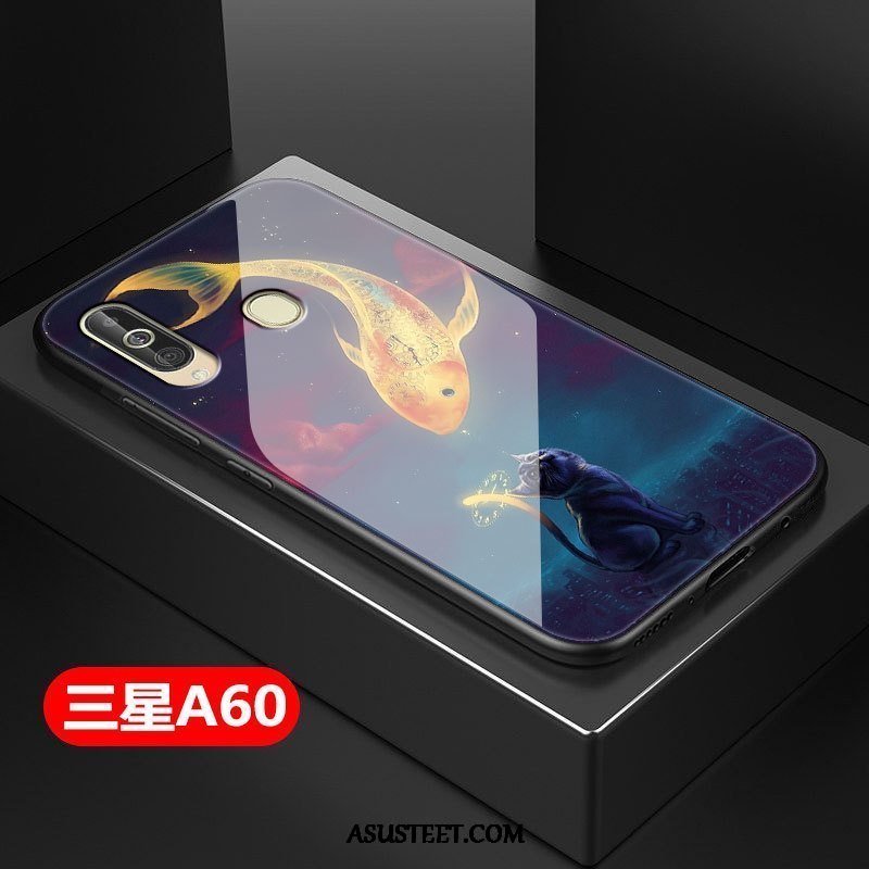 Samsung Galaxy A60 Kuoret Kissa Tähti Musta Kova Murtumaton