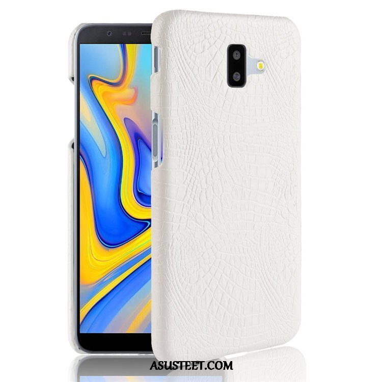 Samsung Galaxy J6+ Kuoret Yksinkertainen Tähti Valkoinen Nahka Kova