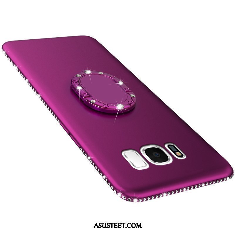 Samsung Galaxy S8+ Kuori Kuoret Murtumaton Silikoni Pesty Suede Violetti Pehmeä Neste