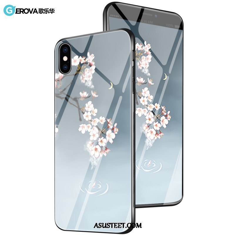 iPhone Xs Max Kuori Kuoret Murtumaton Lasi Puhelimen Sininen Kotelo